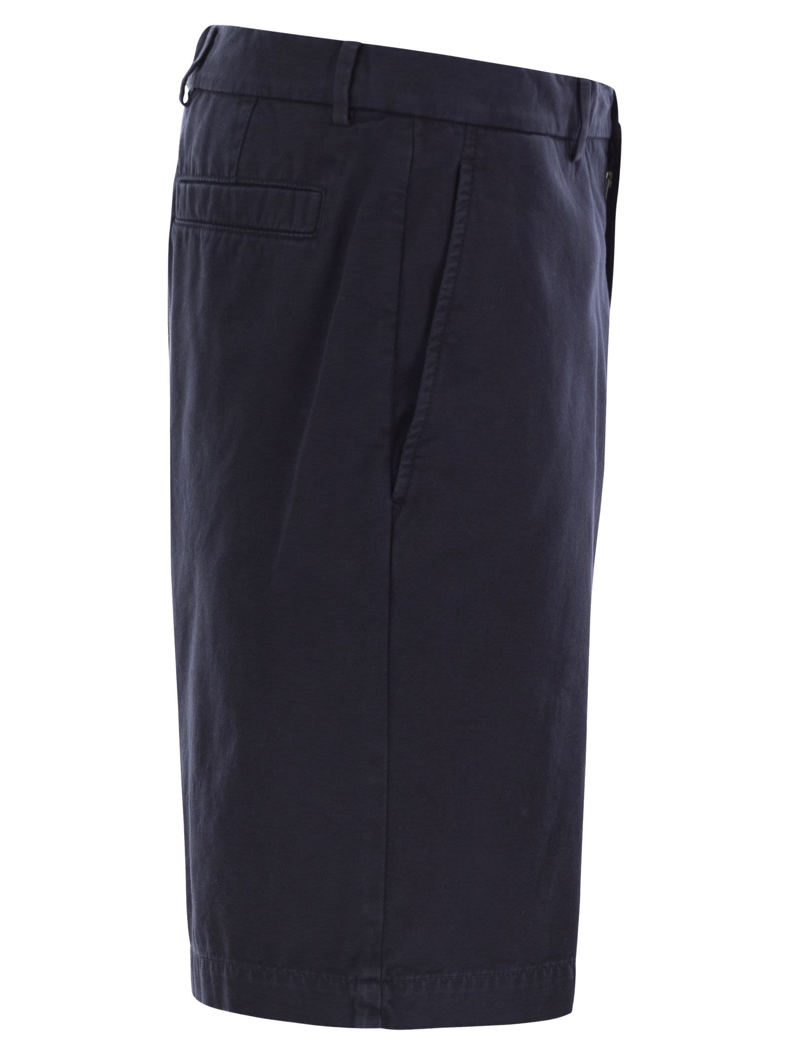 Brunello Cucinelli Men Cotton Gabardine Bermuda Shorts - 3
