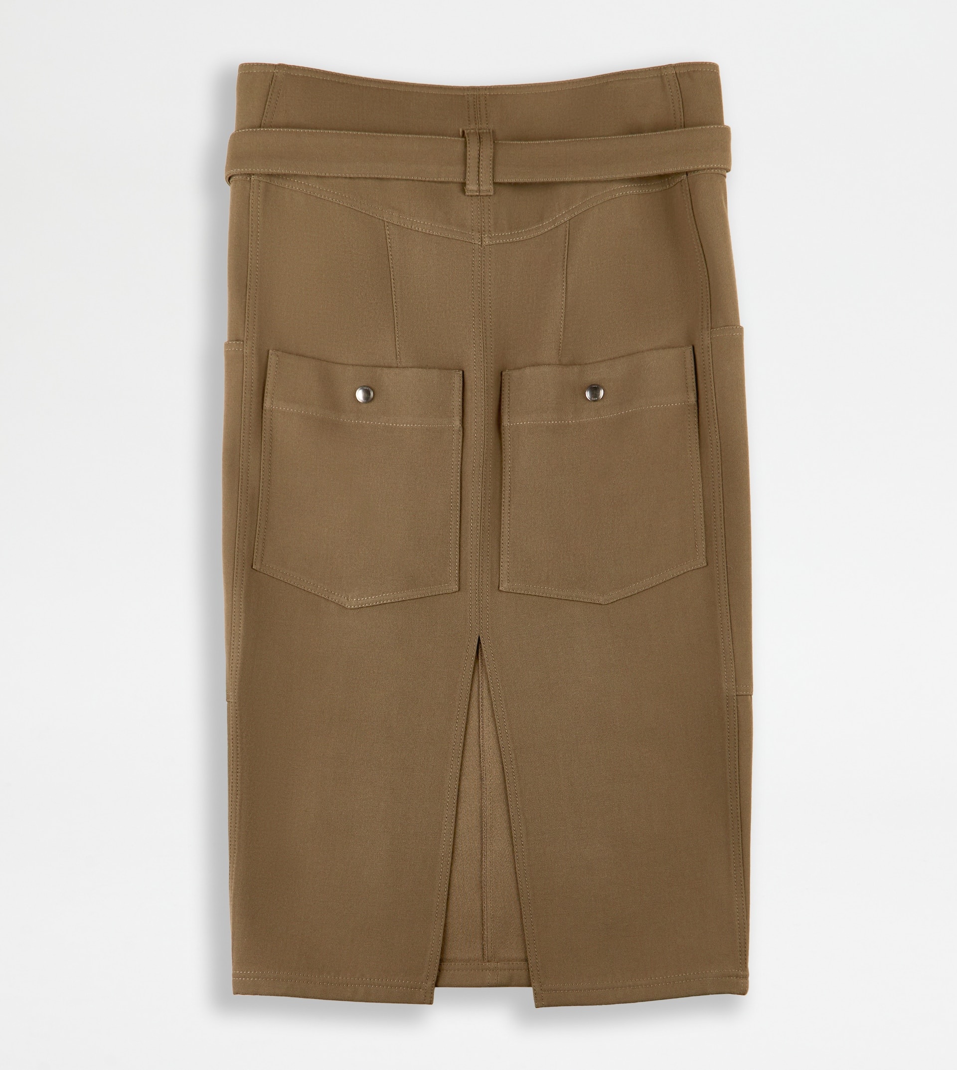 SKIRT IN WOOL - GREEN - 8