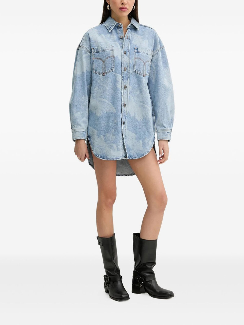 FIORUCCI Angels printed denim shirt dress outlook