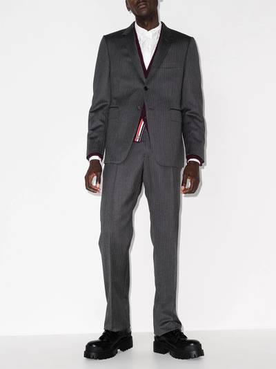 Thom Browne herringbone single-breasted wool suit outlook