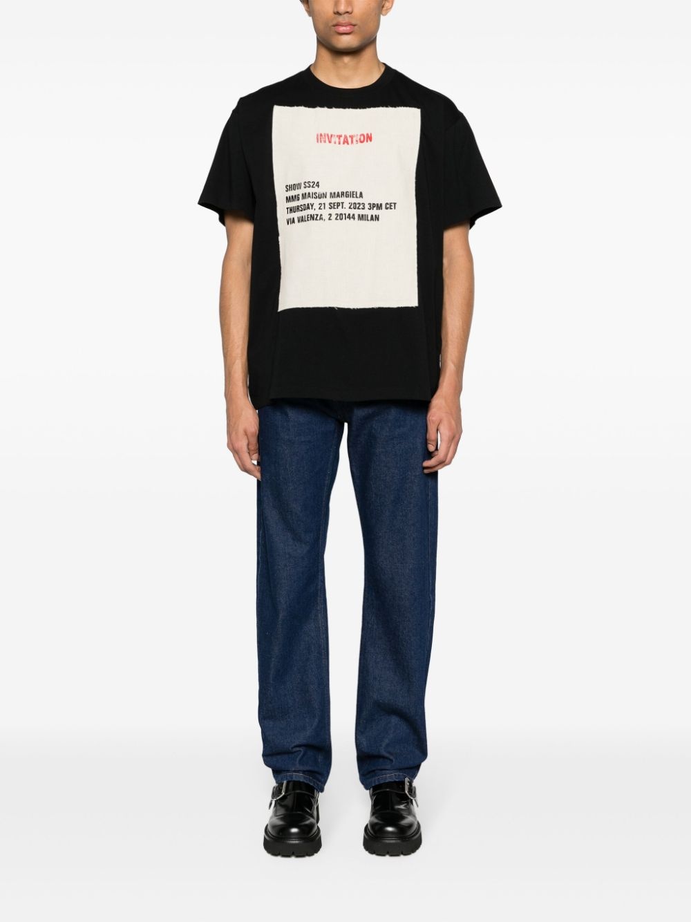 invitation-patch cotton T-shirt - 2