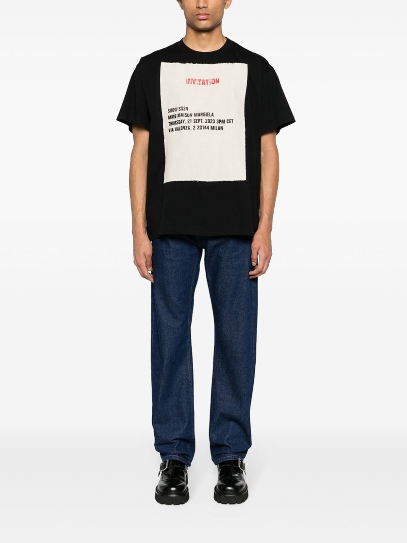 MM6 Maison Margiela invitation-patch cotton T-shirt outlook