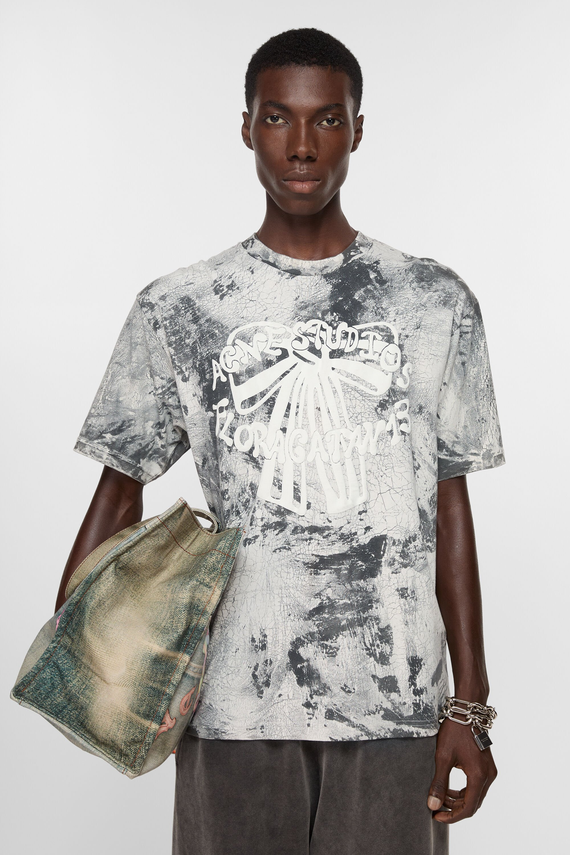 T-shirt plaster print - Faded black - 2