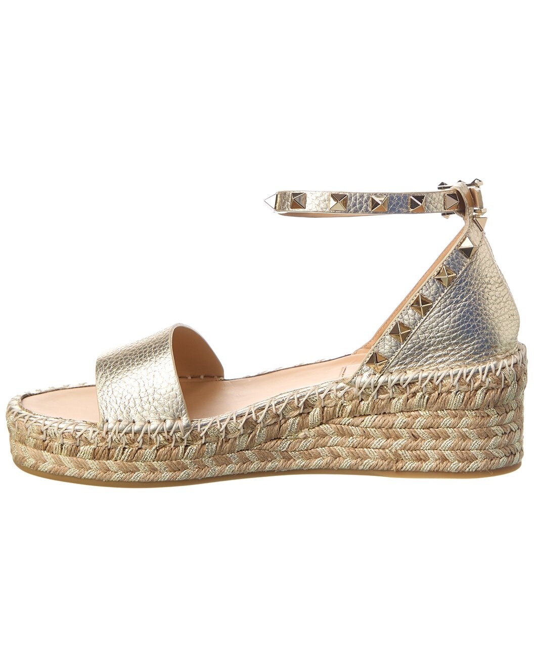 Valentino Rockstud 55 Grainy Leather Platform Sandal - 2