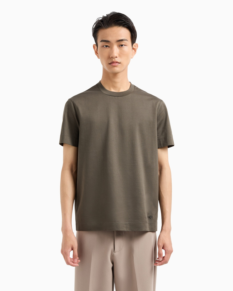 3D-effect ASV embossed jacquard jersey T-shirt 2