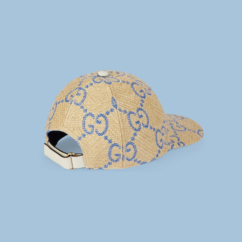 GG raffia-effect baseball hat 5