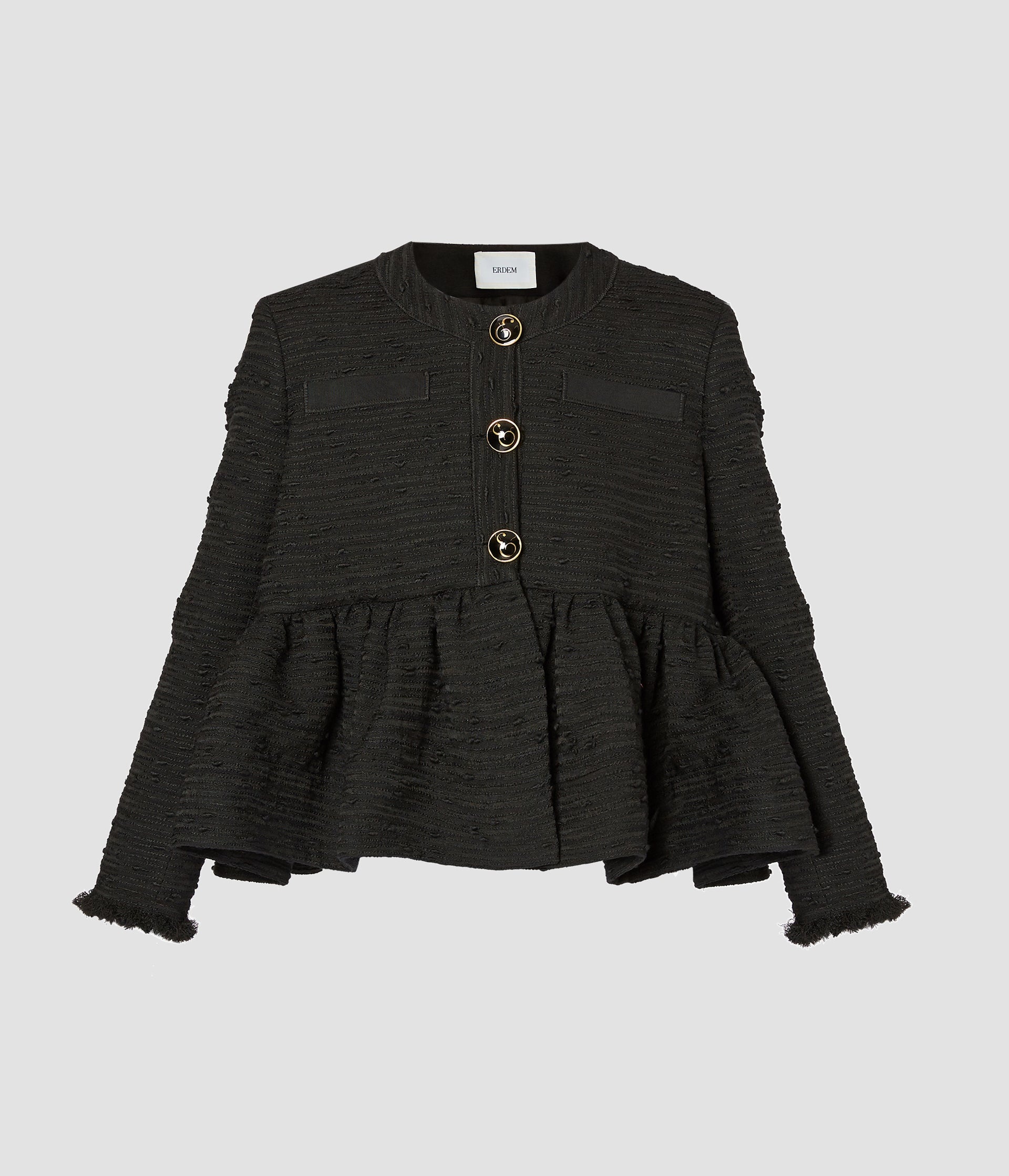 CROP JACKET WITH PEPLUM - 1