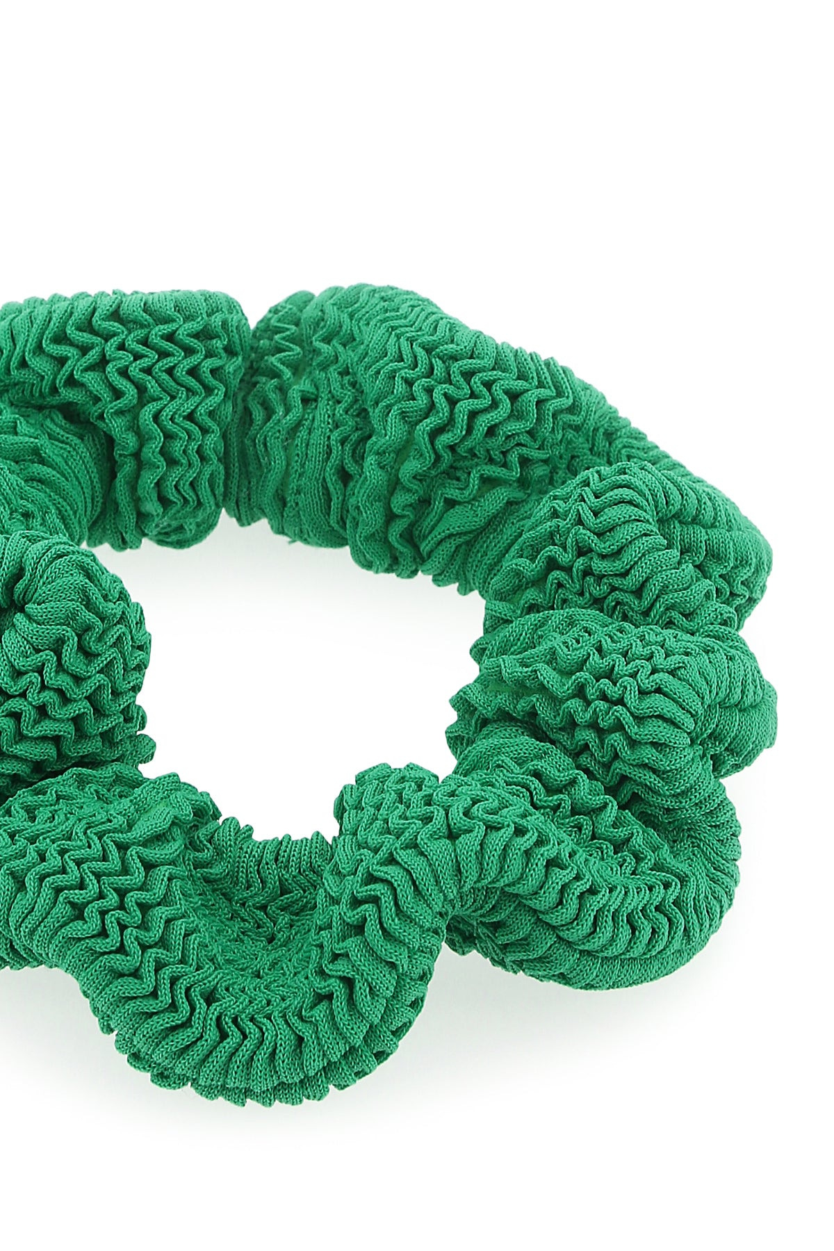 Grass green fabric scrunchie - 2
