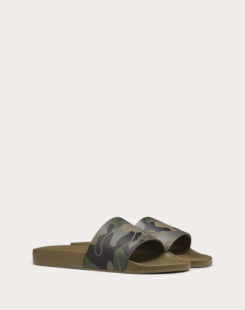 Valentino CAMOUFLAGE RUBBER SLIDER SANDAL outlook