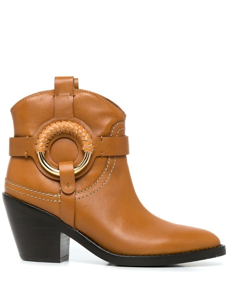 See by Chloé Hana braid-detail ankle boots outlook