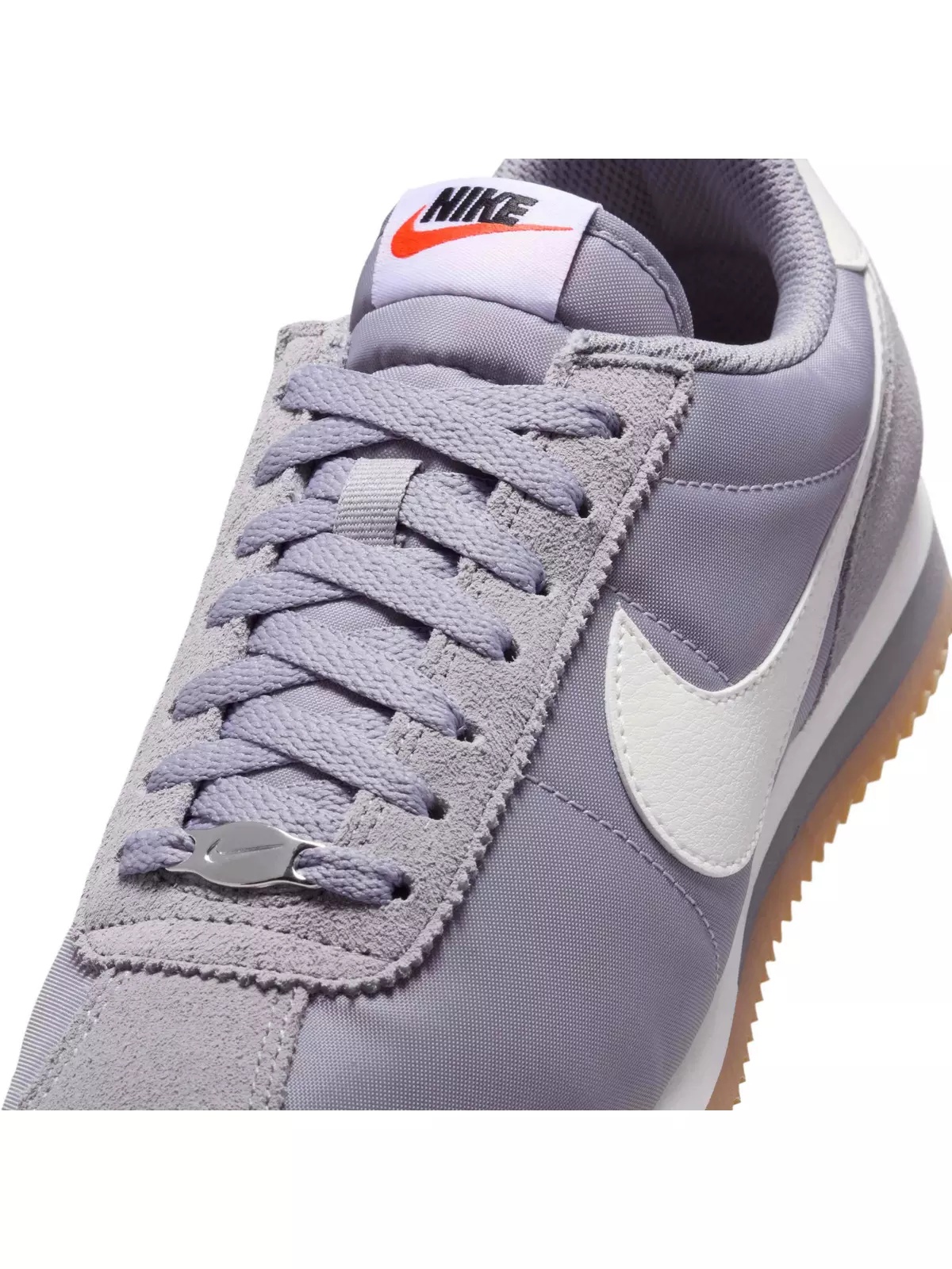 Cortez Textile "Cement Grey/Gum Light Brown/Safety Orange/Sail" Women's Shoe - 7