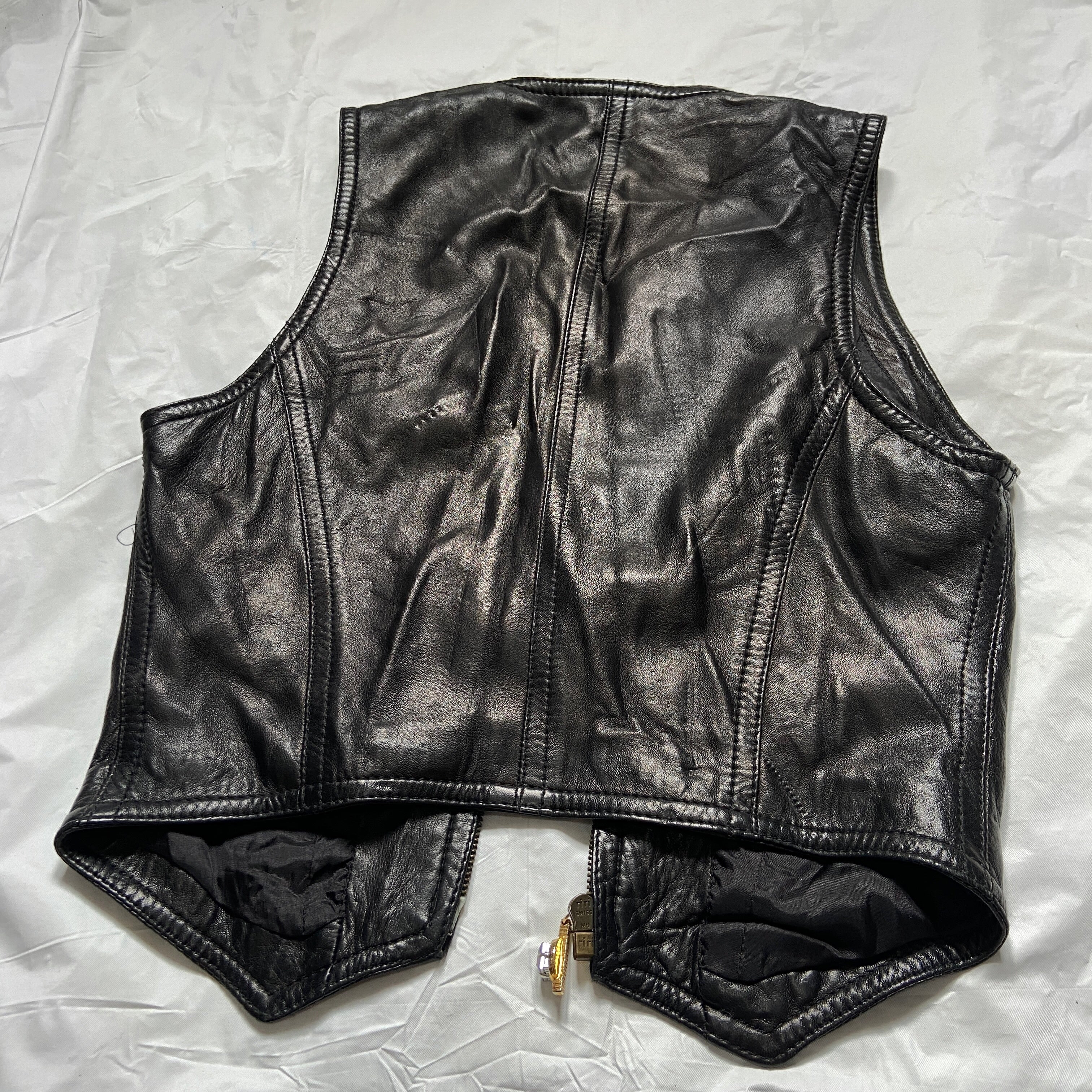 Gianni Versace Spring 1993 Western Lambskin Leather Gold Embellished Vest 40 1992 - 13