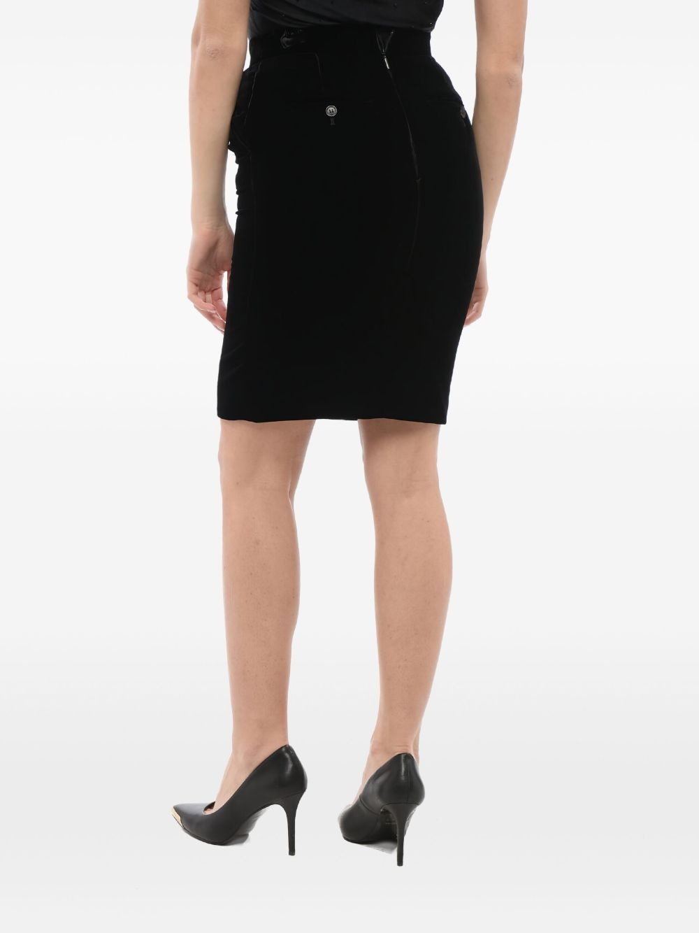 velvet pencil skirt - 3