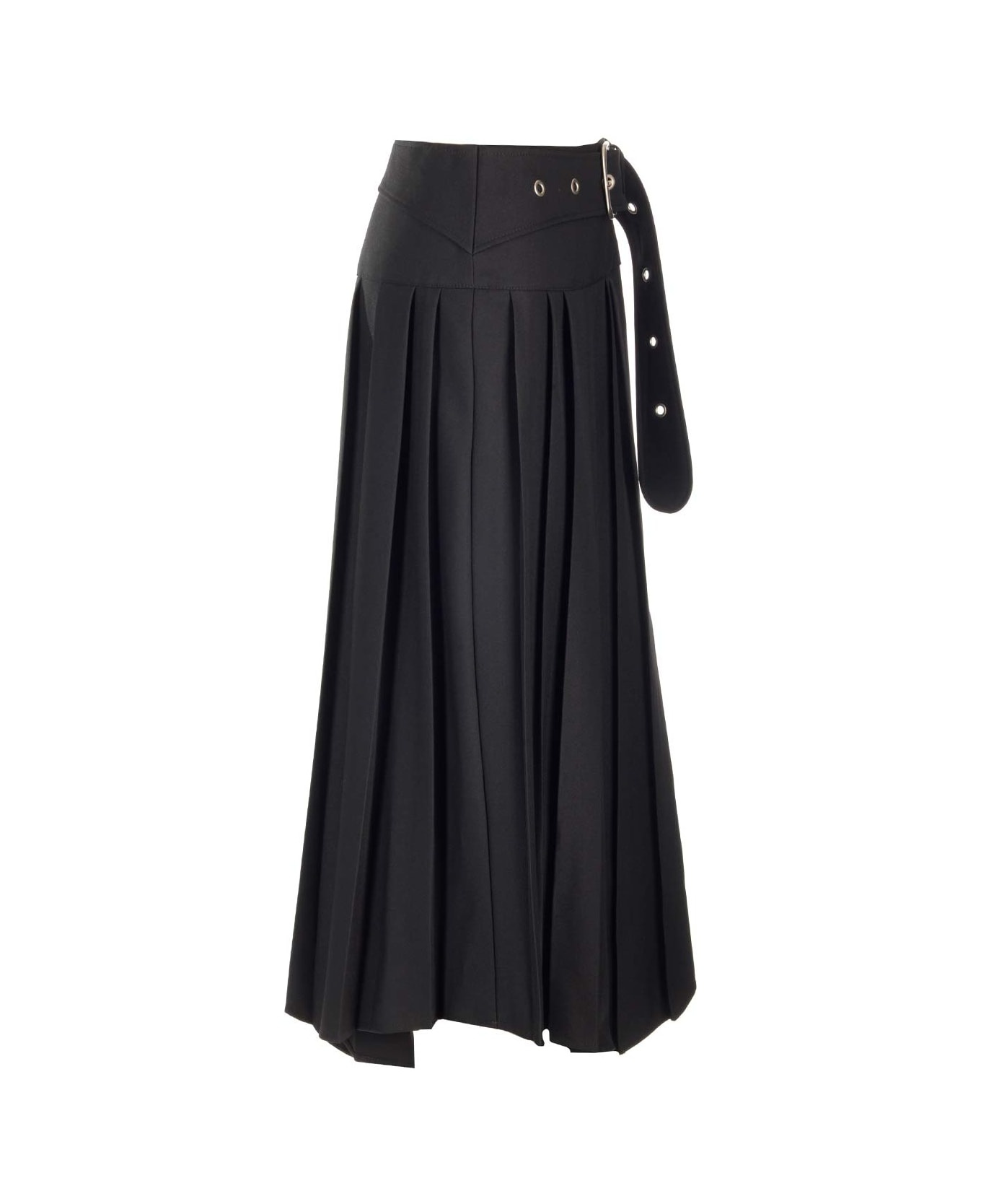 Pleated Asymmetrical Skirt - 3