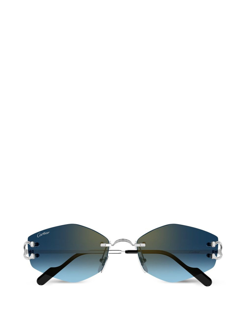 rimless geometric-frame sunglasses 1