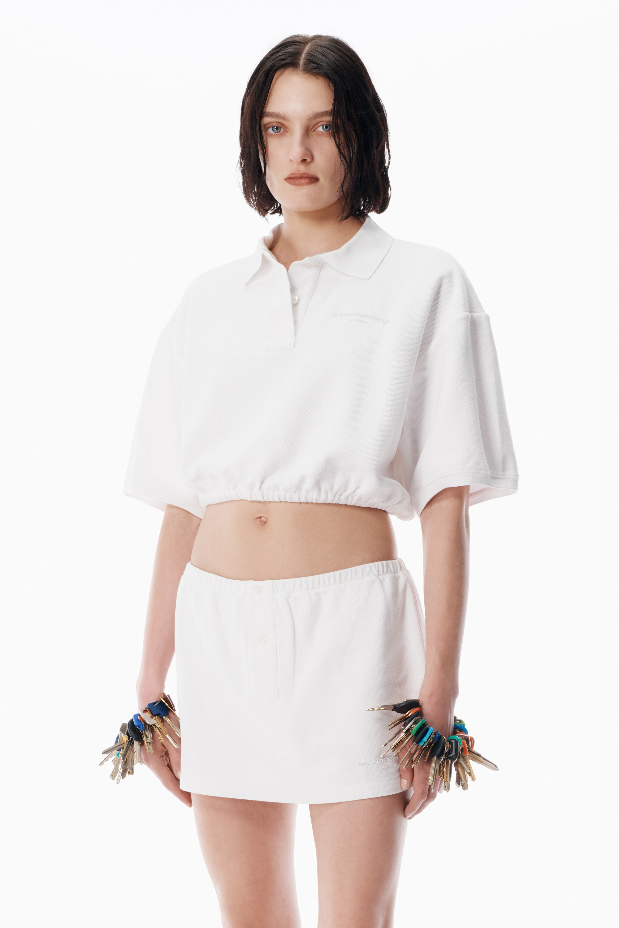 white deconstructed miniskort - 5