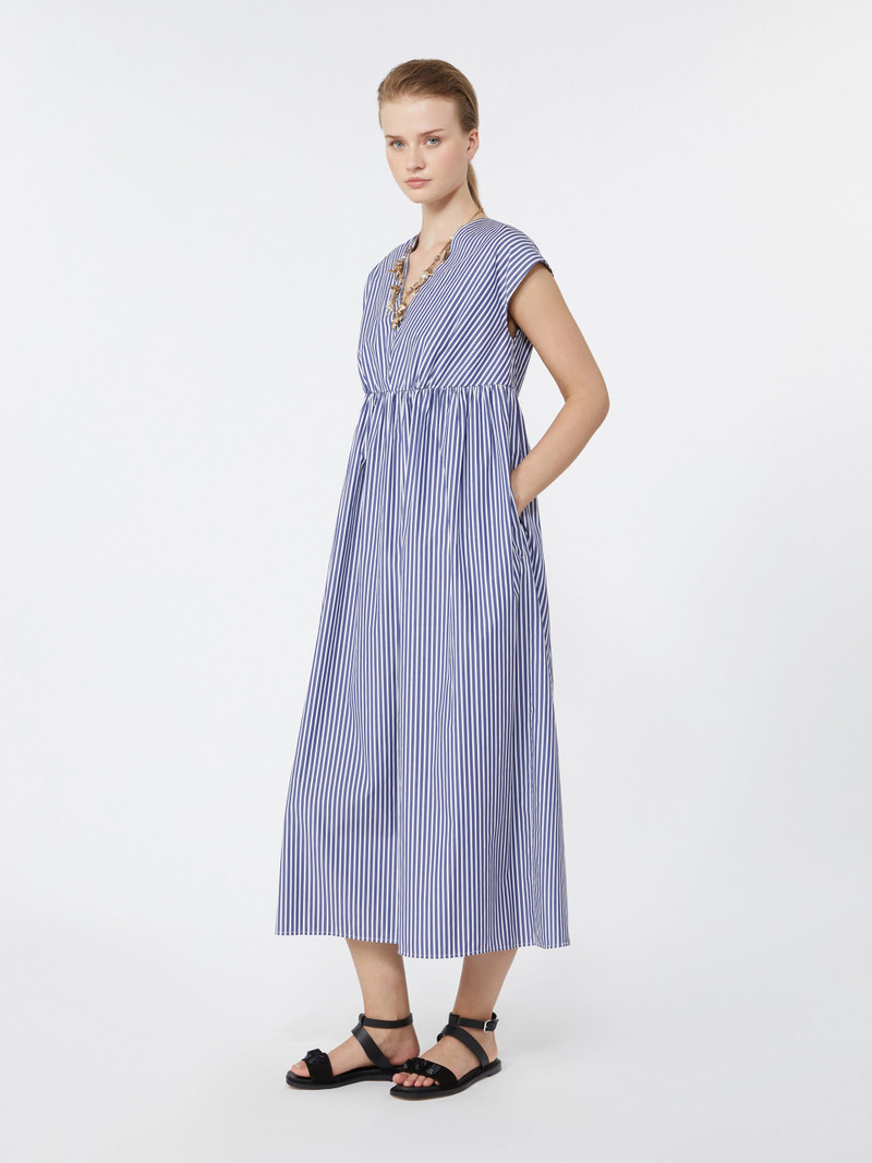 WEEKEND Max Mara Cotton-poplin A-line dress - NAVY outlook