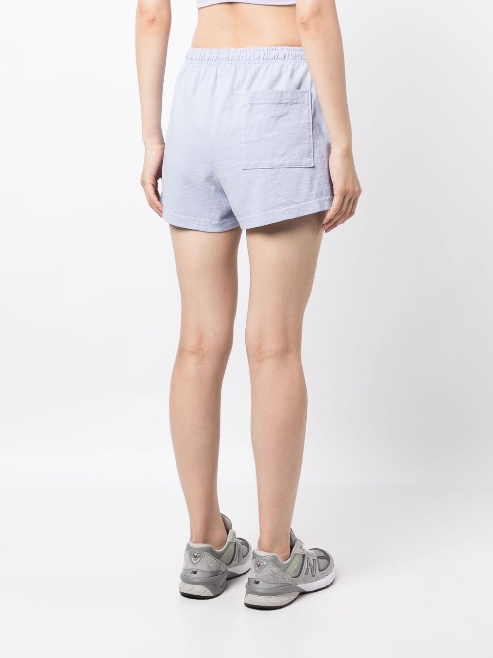 logo-print cotton shorts - 4