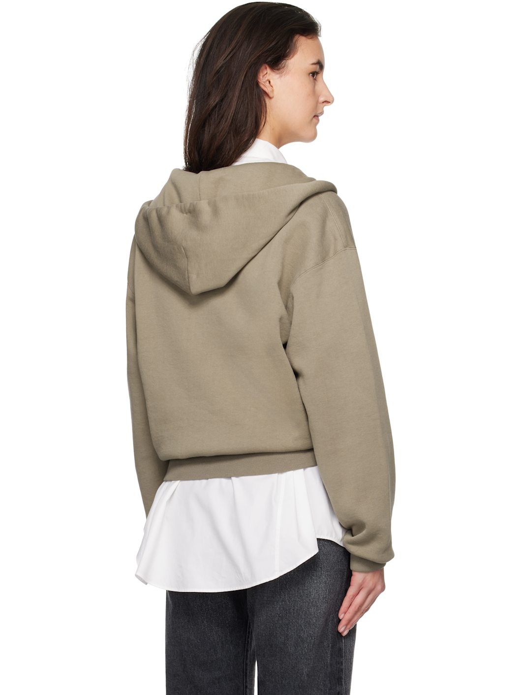 Taupe Smooth Soft Sweat Hoodie - 3