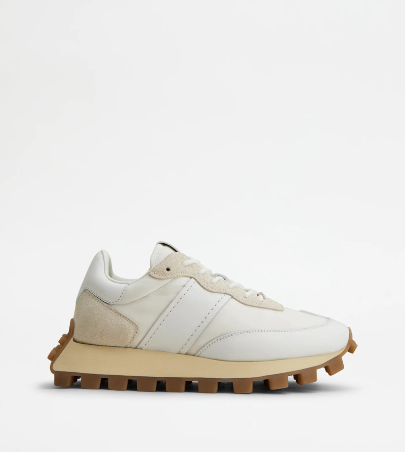 SNEAKERS TOD'S 1T IN LEATHER AND FABRIC - WHITE - 1