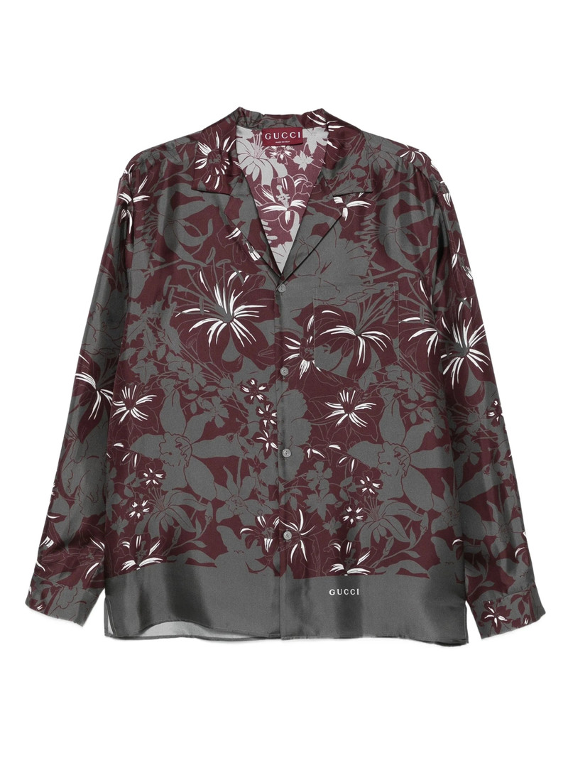 Gucci Floral-print Long-sleeve Shirt 1