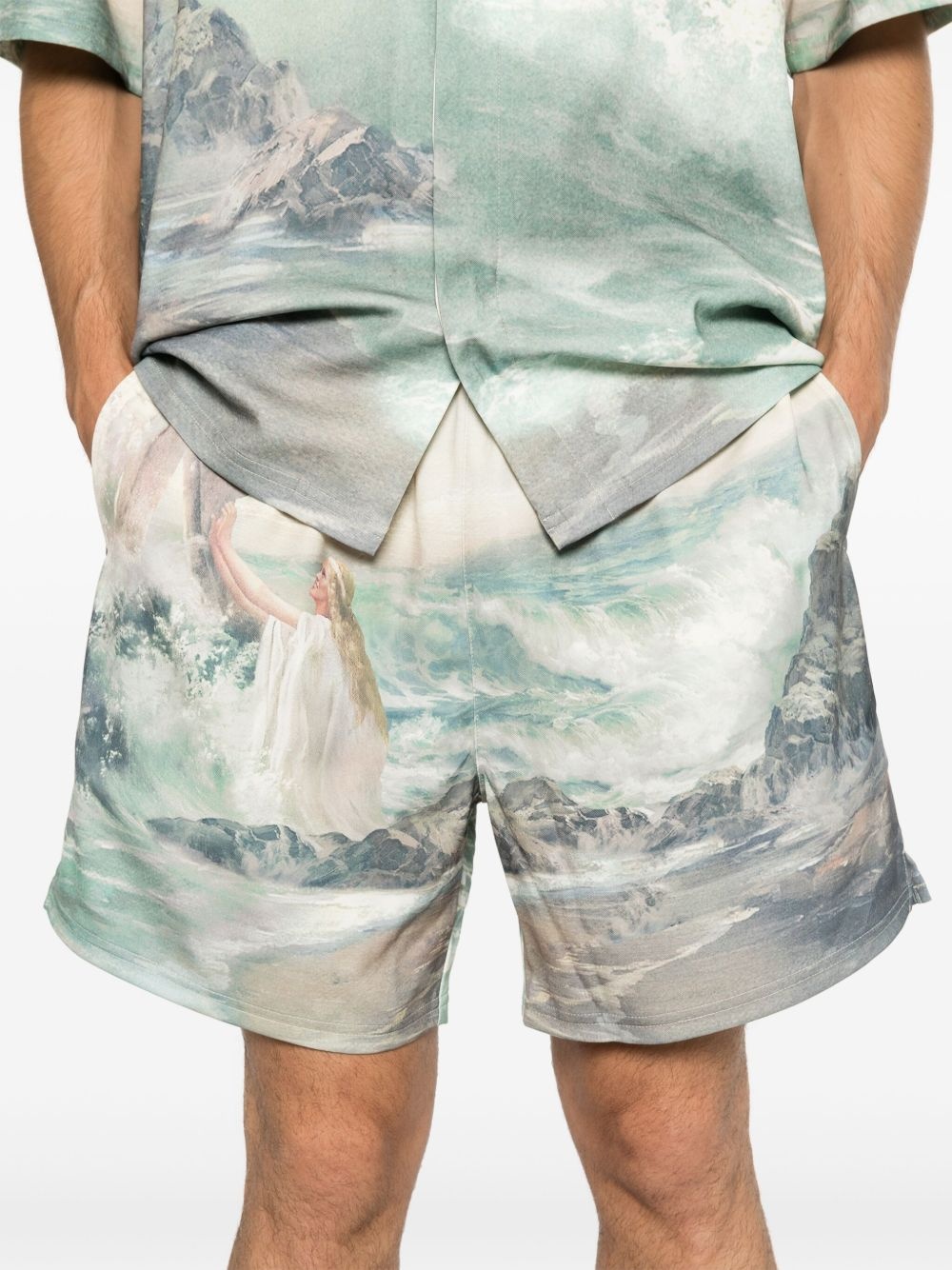 Higher Truth printed shorts - 5