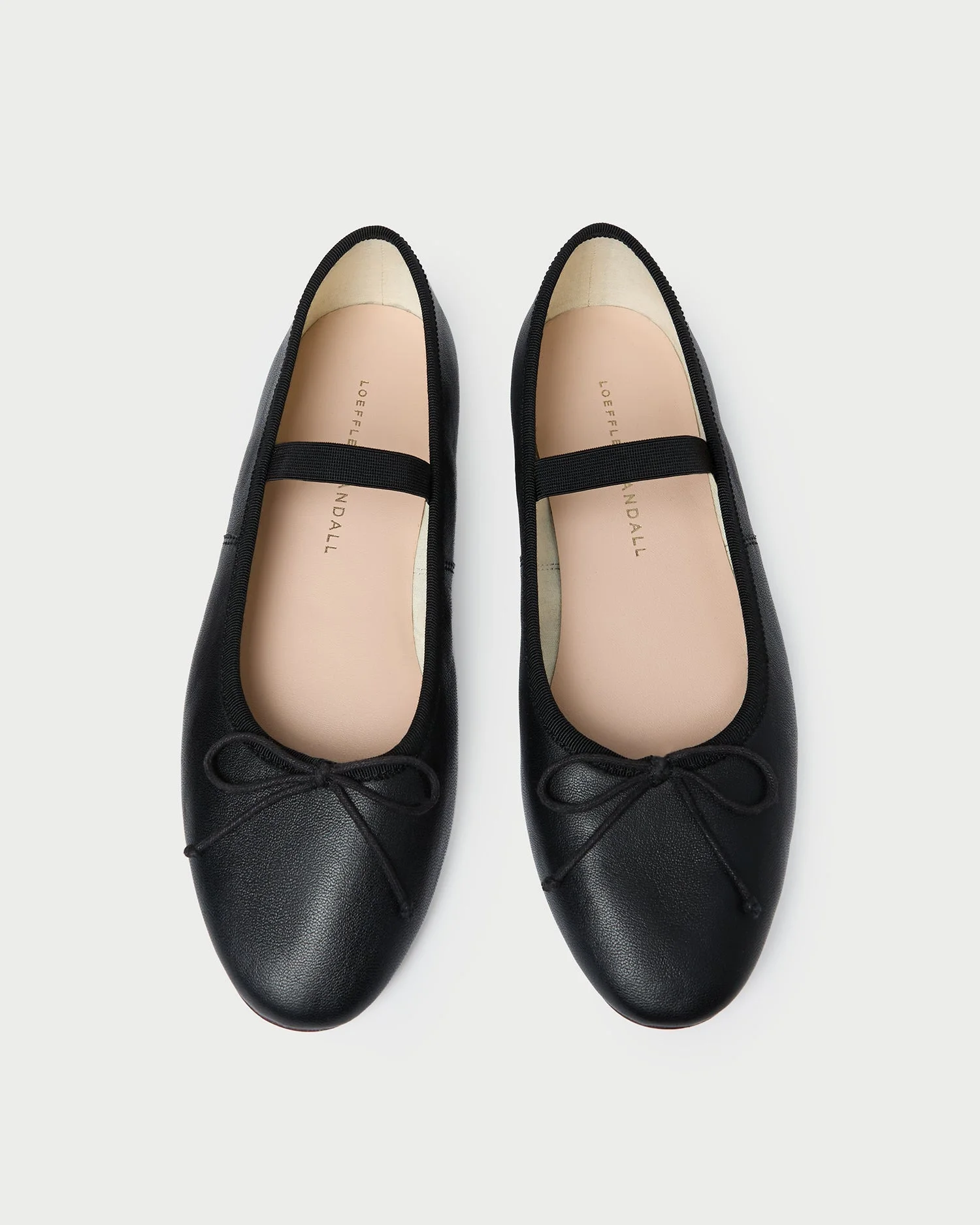 Leonie Black Leather Ballet Flat - 1