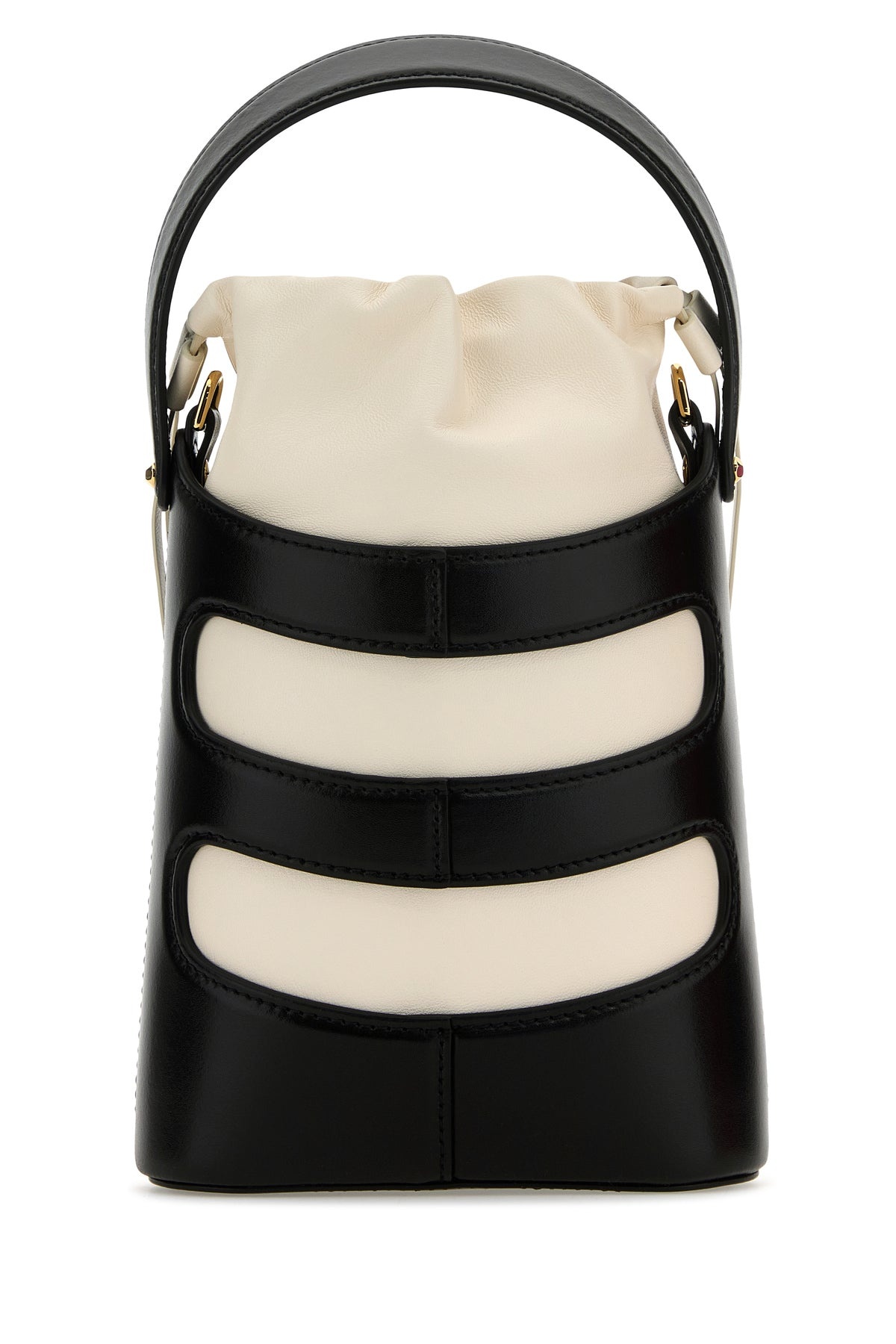 Two-tone leather mini The Rise bucket bag - 3