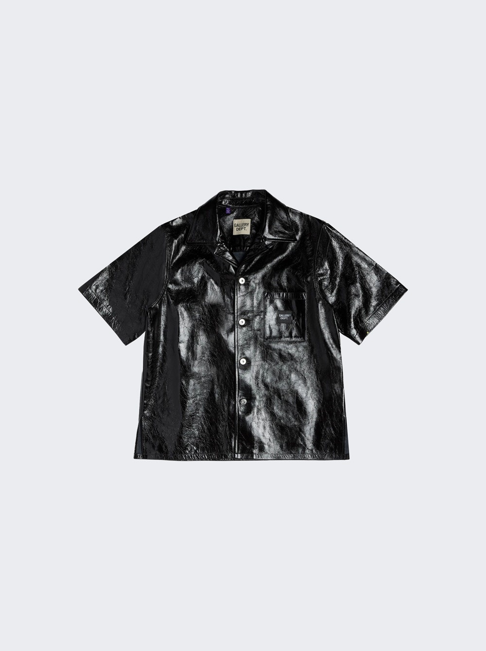 Leather Parker Shirt Black - 1
