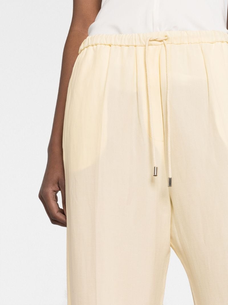 straight-leg drawstring trousers - 3