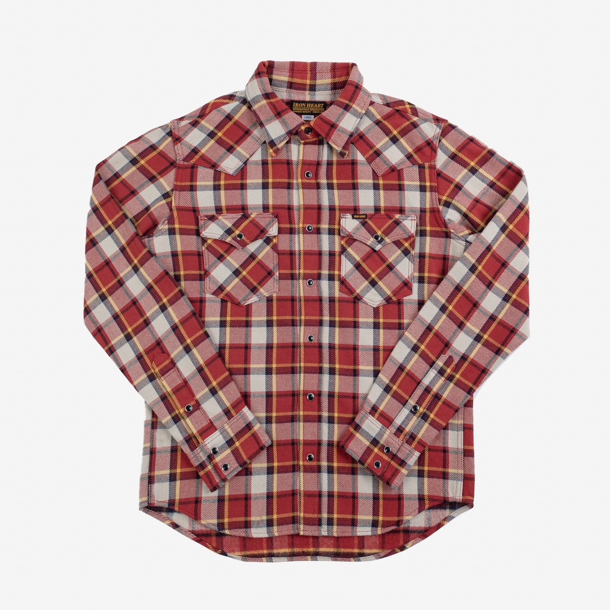 Ultra Heavy Flannel Classic Check Western Shirt - Red - 1
