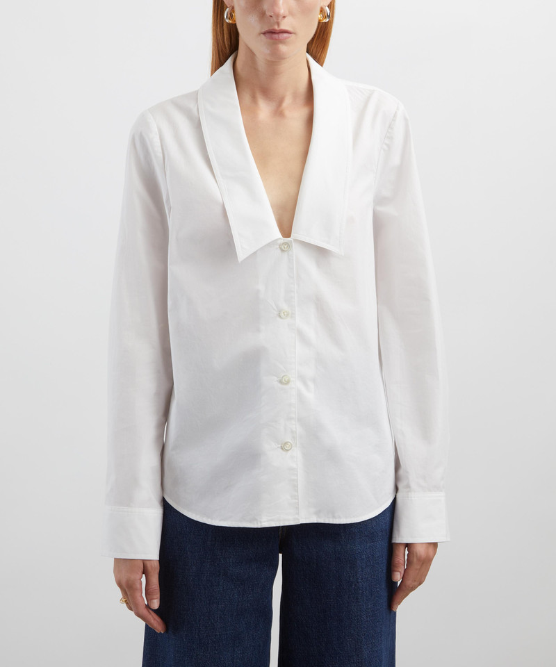 FRAME Low Collar Cotton Shirt outlook