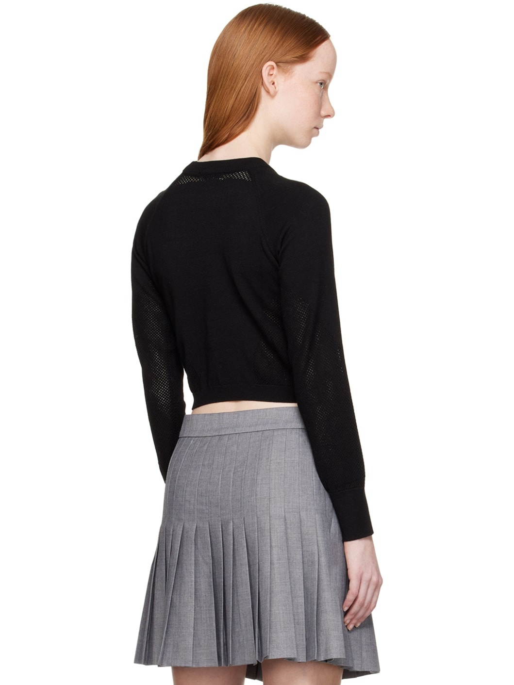Black Perforated Sport Top - 3