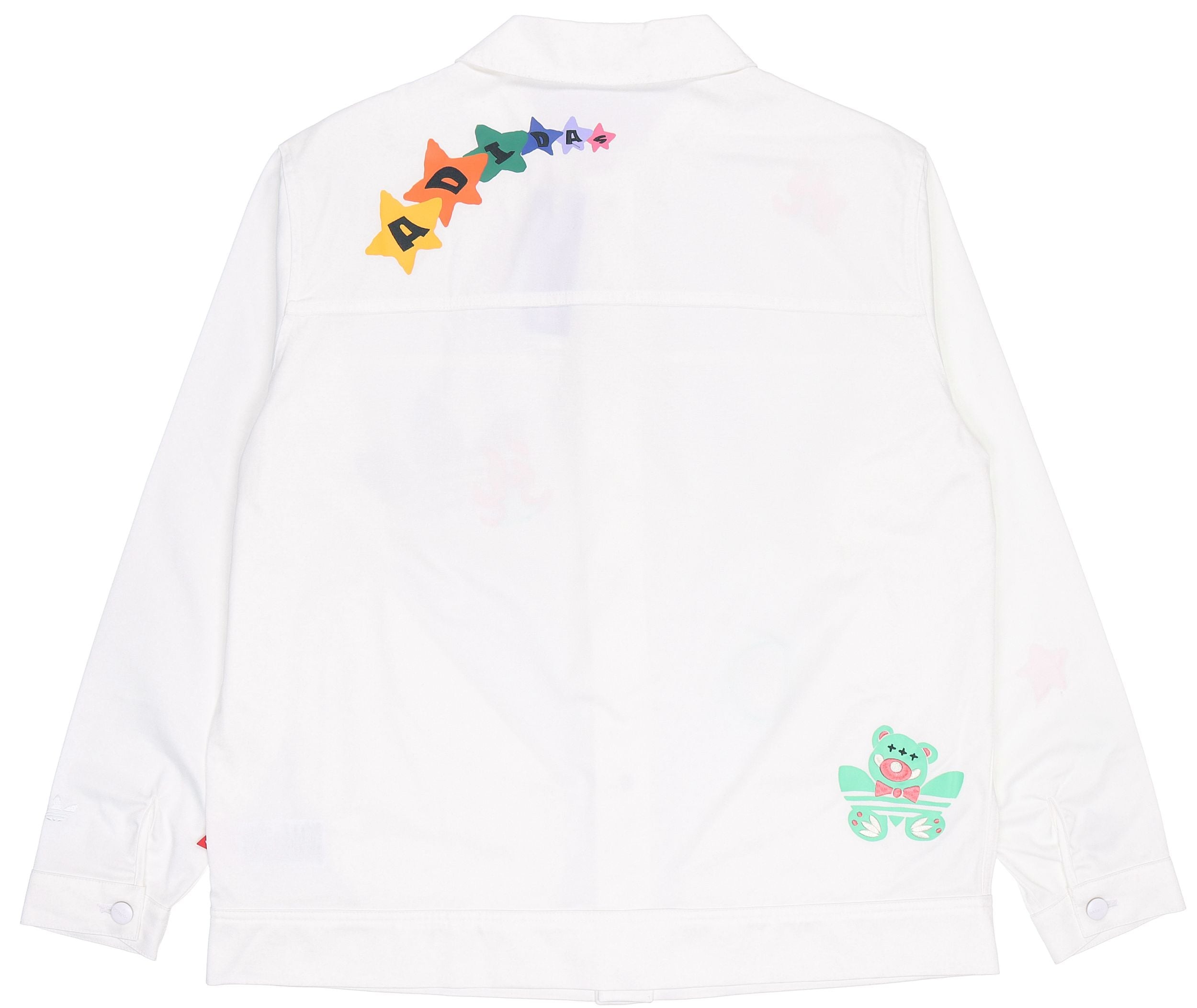 adidas originals SS22 Logo Cartoon Printing Sports Jacket Unisex White HP0116 - 2