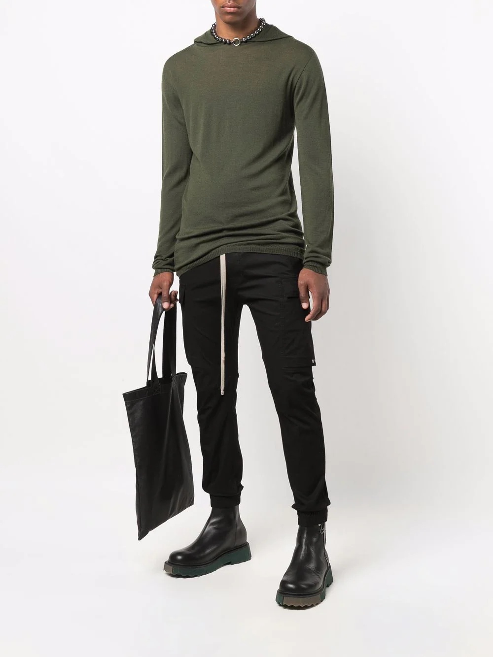 longline wool hoodie - 2