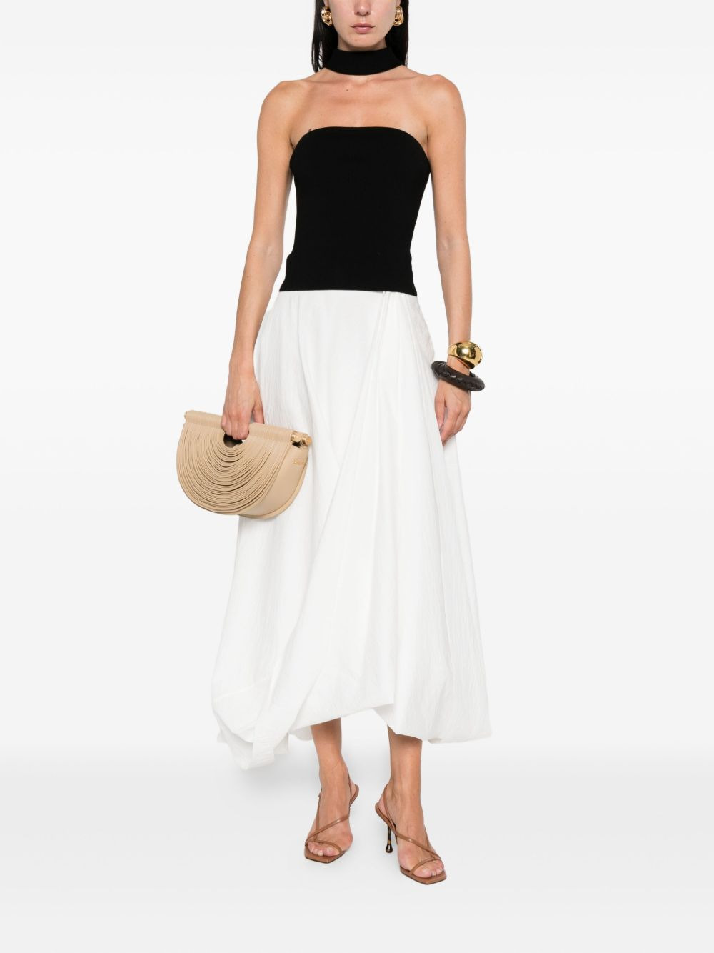 halterneck ribbed top - 2