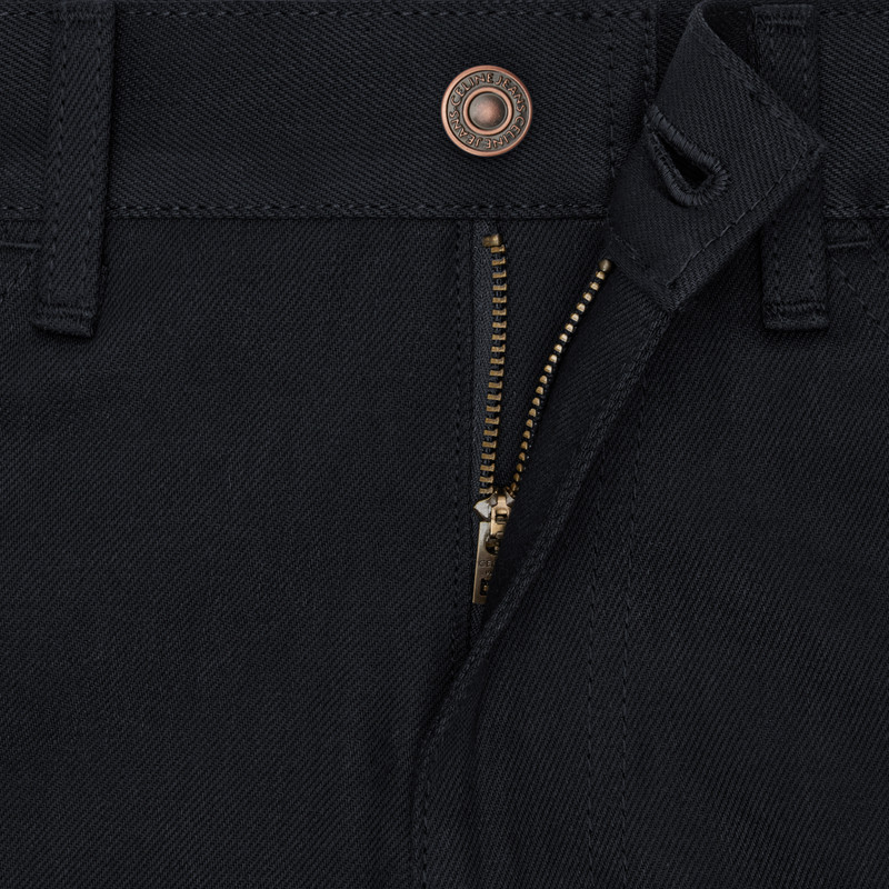 DYLAN FLARED JEANS IN PURE BLACK WASH DENIM 4