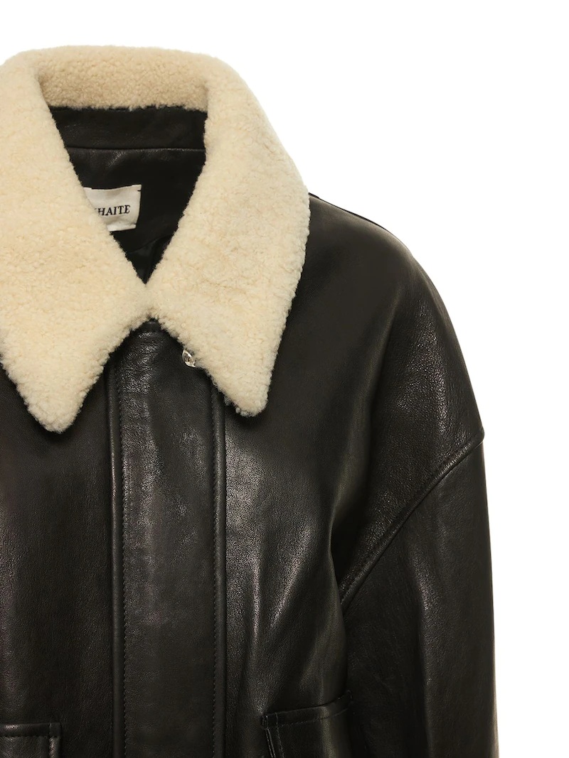 KHAITE SHELLER LEATHER JACKET | luisaviaroma | REVERSIBLE
