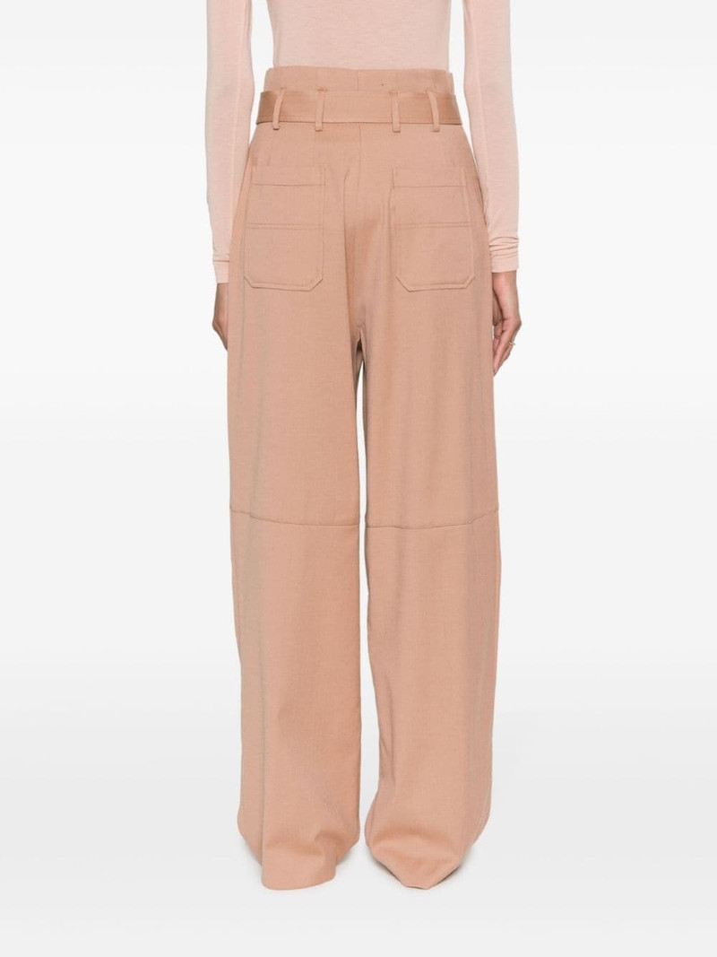 belted flannel trousers 3