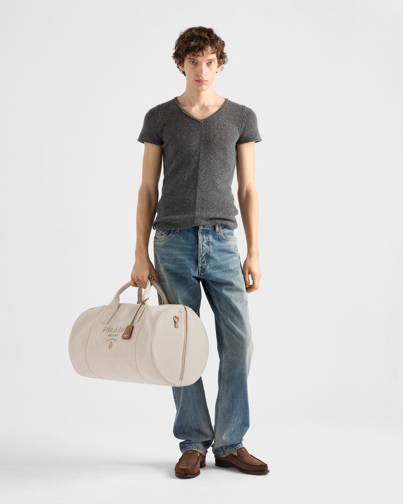 Prada Linen blend duffle bag outlook