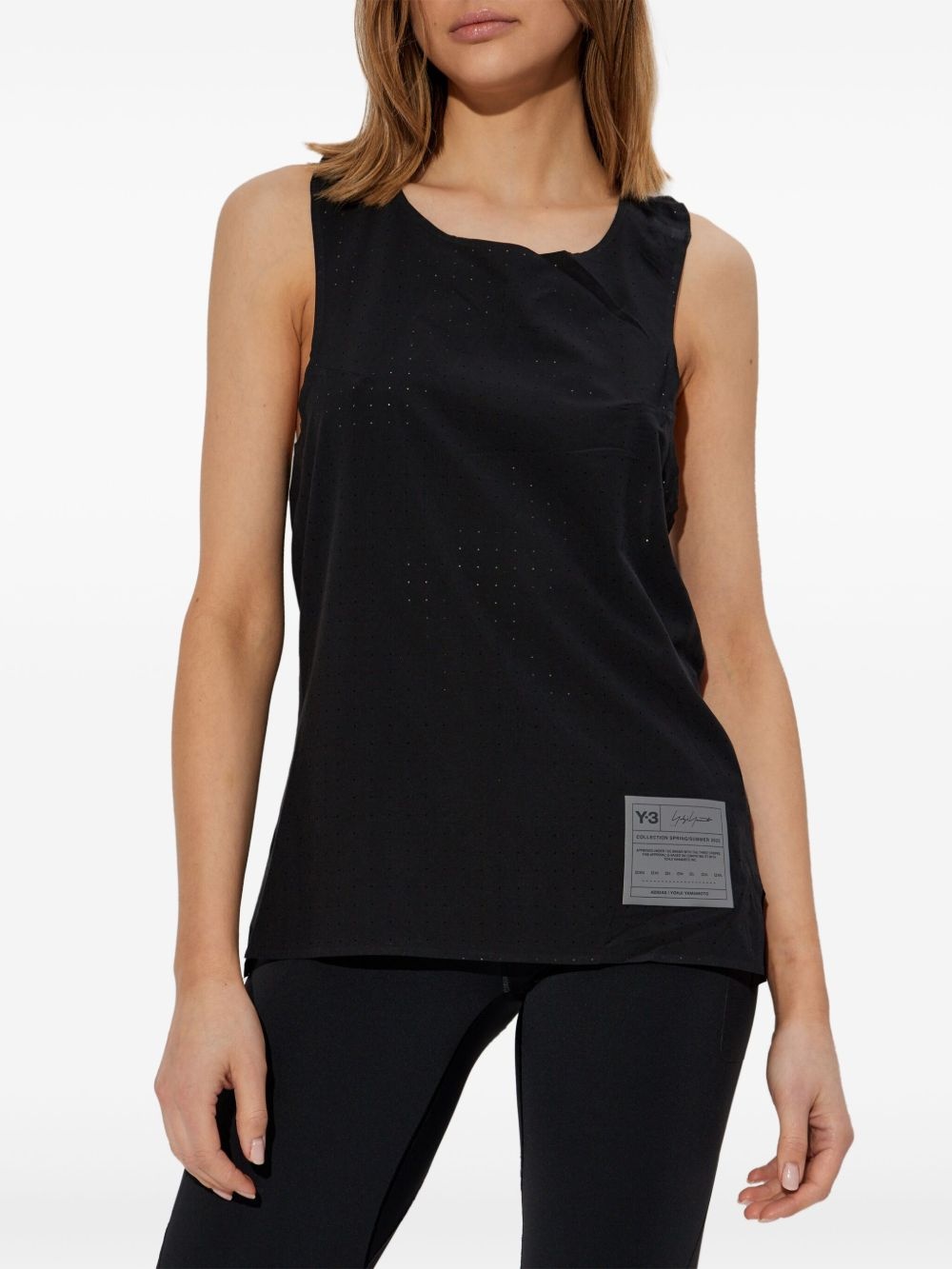 perforated-detail tank top - 3