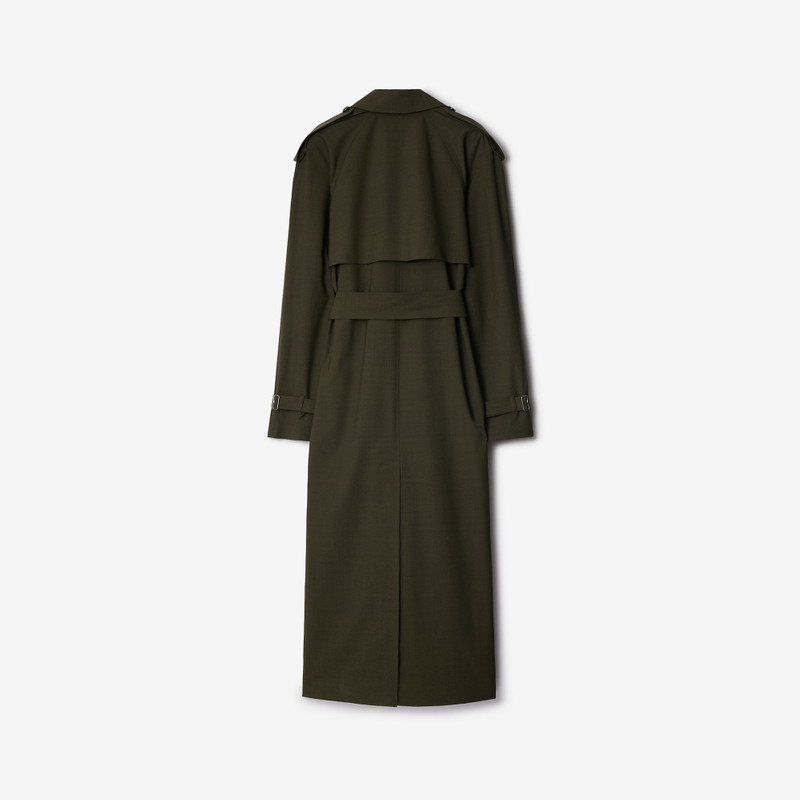 Long Stretch Wool Trench Coat 6