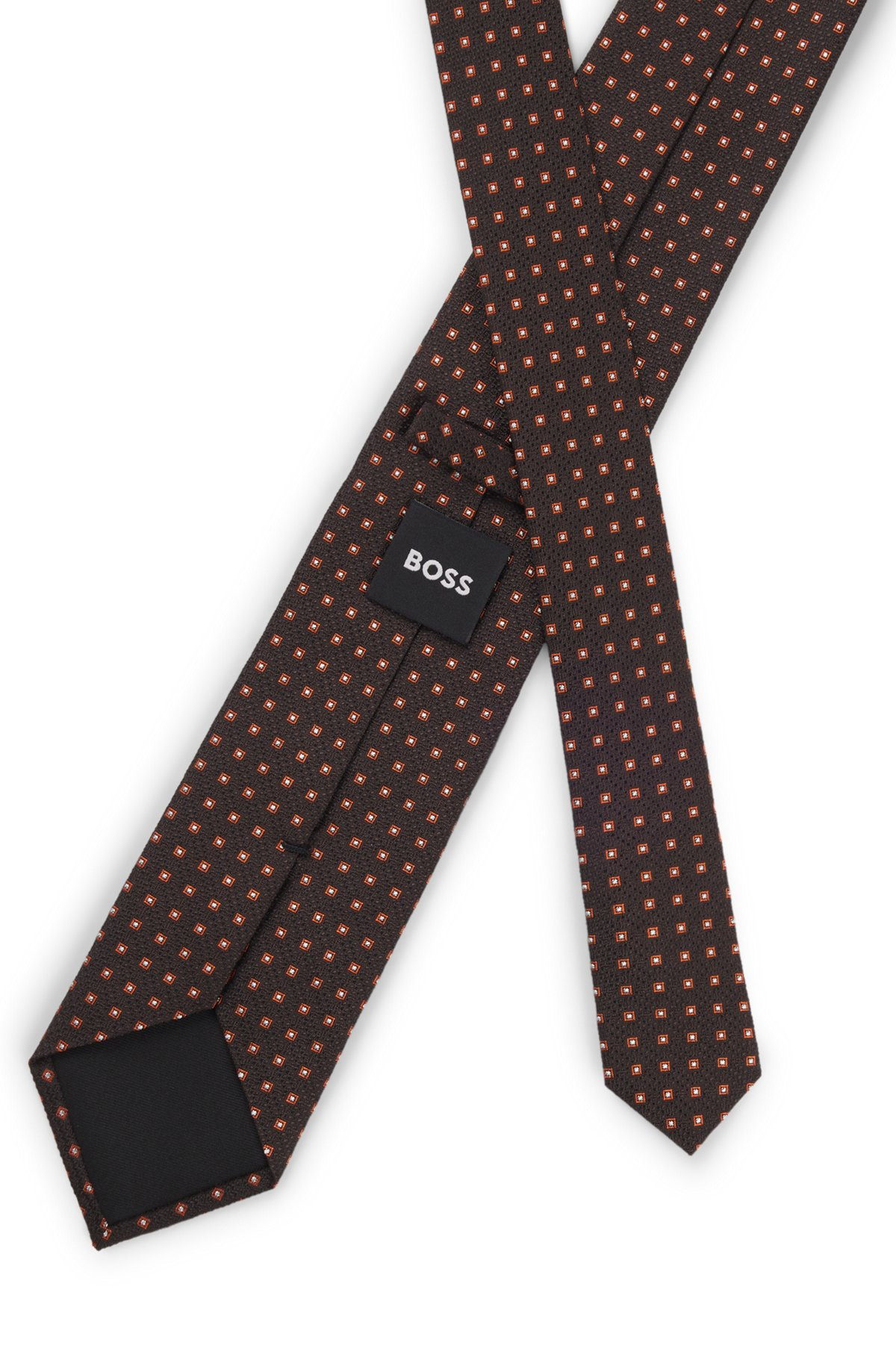 PATTERNED TIE IN PURE SILK JACQUARD - 4