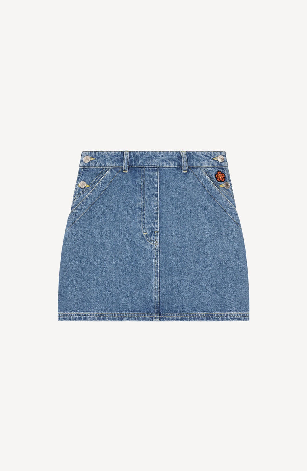 'BOKE FLOWER' denim miniskirt - 1