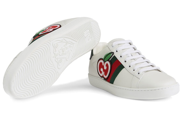 (WMNS) Gucci Ace Low 'GG Apple Patch - White' 611377-DOPE0-9064 - 5