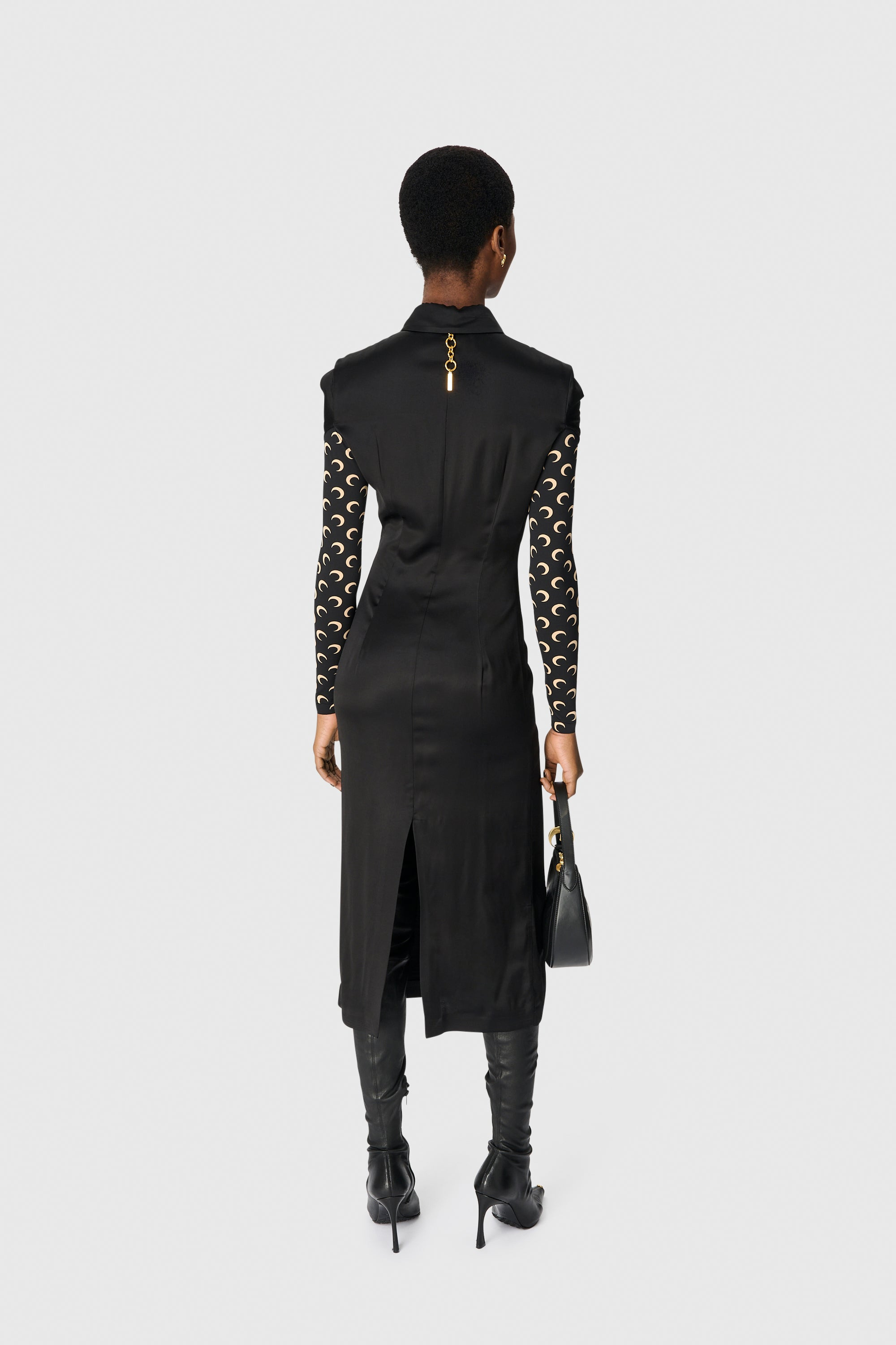 Wrapped Satin Wrapped Long Dress - 6