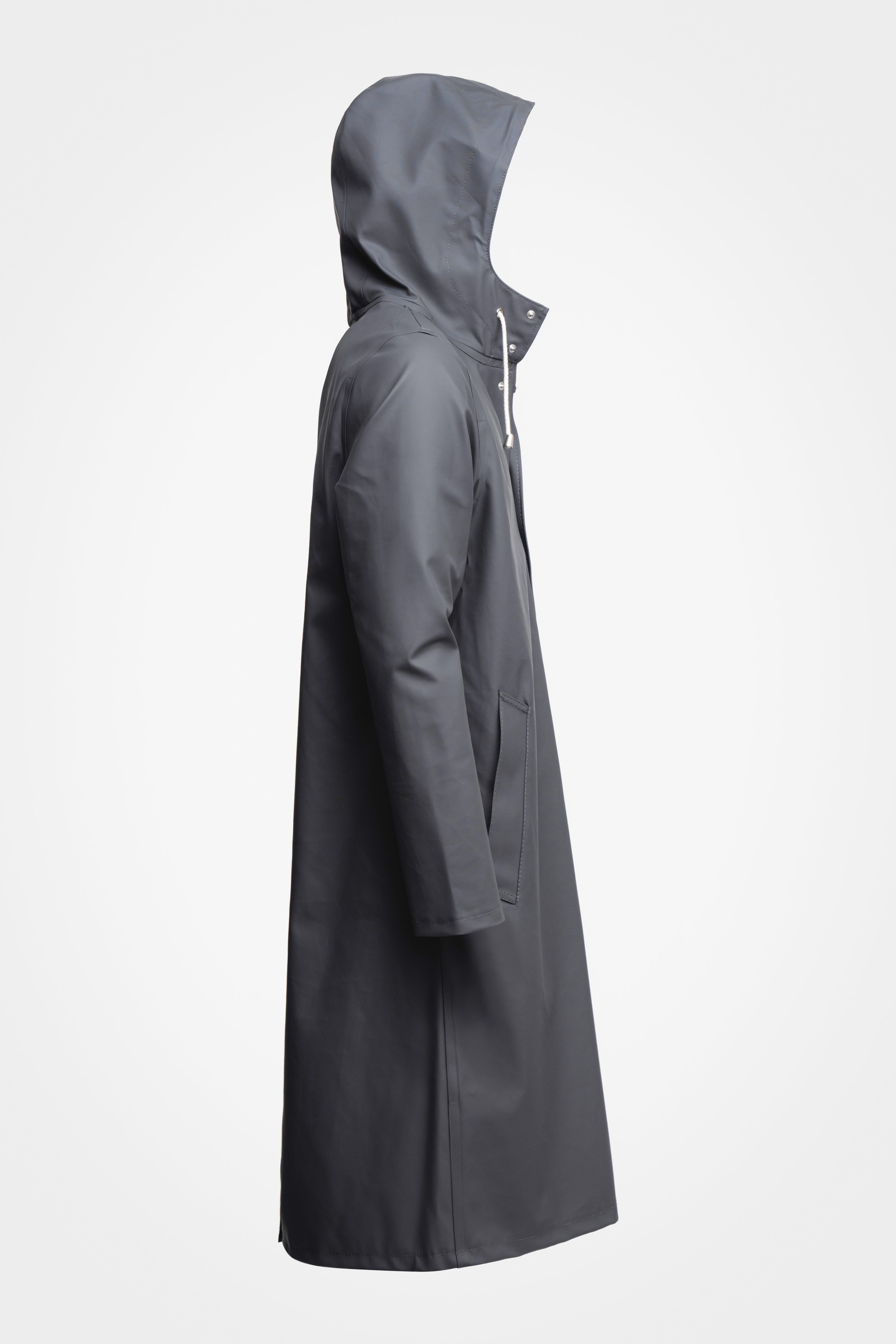 Stockholm Long Print Raincoat Charcoal - 5