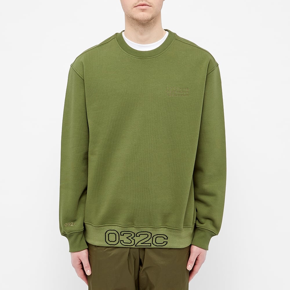 032c Logo Rib Embroidered Crew Sweat - 3