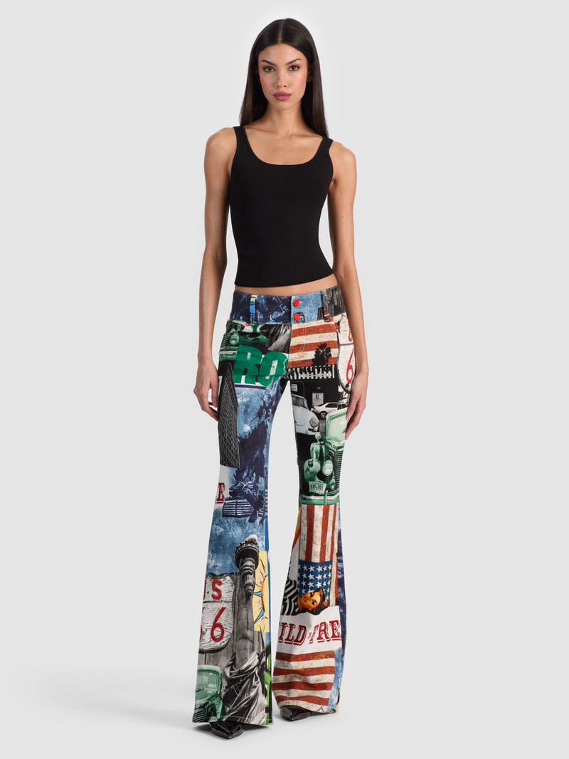 Alice + Olivia KAI LOW RISE PRINTED JEAN outlook