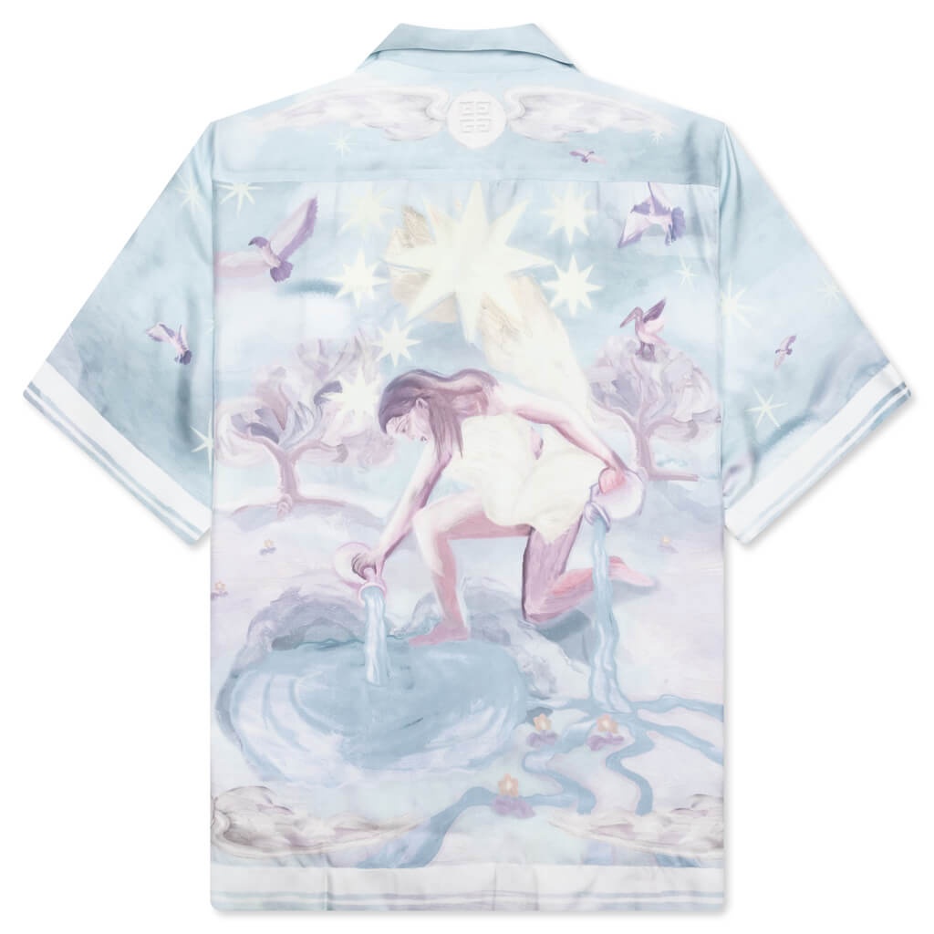 SILK BOXY FIT PRINTED SHIRT - MULTICOLORED - 2